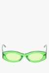 Linda Farrow The Attico Solid Color Oval-frame Berta Sunglasses