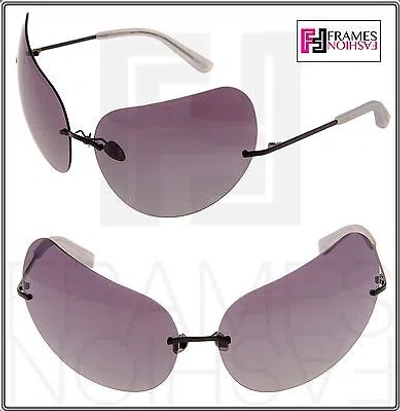 Pre-owned Linda Farrow Todd Lynn Cat Eye Metal Tl5 Rimless Purple Black Sunglasses