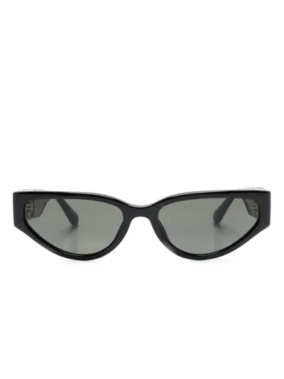 Linda Farrow Tomie Cat-eye Sunglasses In Gold