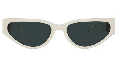 Linda Farrow Tomie Lfl1426 C2 Occhiali Da Sole Bianchi Per Donna In White