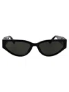 Linda Farrow Tomie Sunglasses In Black/yellowgold/black/grey
