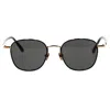 Linda Farrow Trouper Sunglasses In Gold And Black Titanium And Acetate In Black