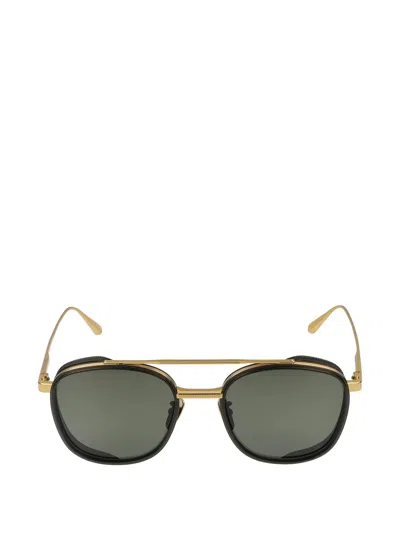 Linda Farrow Varo Geometric-frame Sunglasses In Black