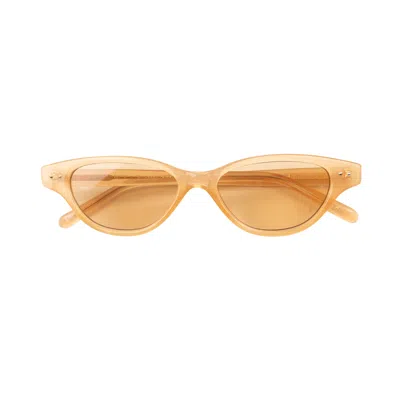 Linda Farrow Vintage Dries Van Noten X Linda Farrow Vinatge Peach Cat Sunglasses In Orange