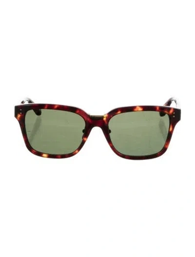 Pre-owned Linda Farrow Wayfarer Tinted Sunglasses In Brown