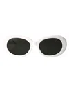 Linda Farrow White/lightgold/grey Acetate Sunglasses