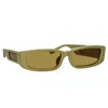 Linda Farrow Women's Talita Rectangular Sunglasses In Sage/light Gold/sage In Multi