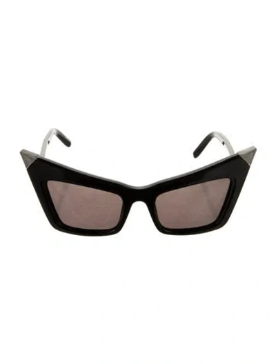 Pre-owned Linda Farrow X Alessandra Ambrosio Cat-eye Sunglasses In Black