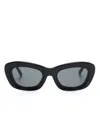 Linda Farrow X Attico Rania Sunglasses In Black