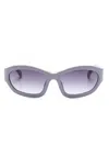 Linda Farrow X Dries Van Noten D-frame Sunglasses In Purple