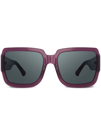 Linda Farrow X Dries Van Noten Oversized-frame Sunglasses In Multicolour