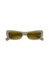Linda Farrow X Jacquemus Angular Capri Sunglasses With Yellow Lenses And Uv Protection
