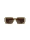 Linda Farrow X Jacquemus Angular Grey Sunglasses With Brown Lenses In Grey
