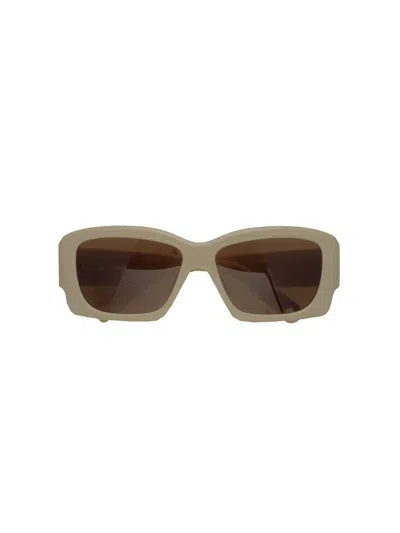 Linda Farrow X Jacquemus Angular Grey Sunglasses With Brown Lenses