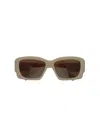 Linda Farrow X Jacquemus Angular Grey Sunglasses With Brown Lenses