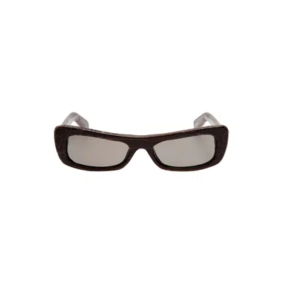 Linda Farrow X Jacquemus Capri Сroc-effect Sunglasses In Black