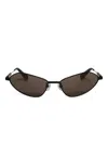 Linda Farrow X Jacquemus Geometric-frame Sunglasses In Black