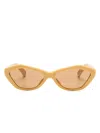 Linda Farrow X Jacquemus Les Lunettes Bambino Sunglasses In Brown