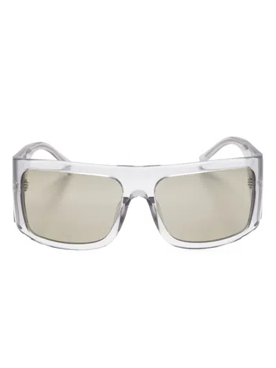 Linda Farrow X The Attico Andre Oversize Sunglasses In Neutrals