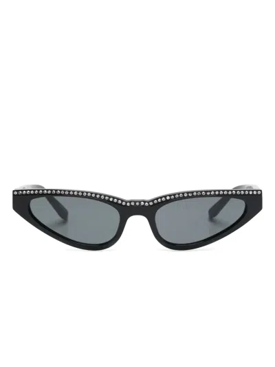 Linda Farrow X Magda Butrym Cat-eye Sunglasses In Black
