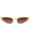 Linda Farrow X Magda Butrym Oversized-frame Sunglasses In Pink