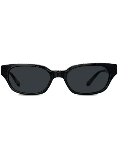Linda Farrow X Magda Butrym X Magda Butrym Rectangle-frame Sunglasses In Black