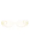 Linda Farrow X Nima Benati Lola Rectangle-frame Sunglasses In Yellow