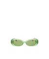 Linda Farrow Lola Sunglasses In Green