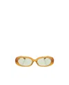 Linda Farrow X Rowen Rose Cara Oval Framed Sunglasses In White