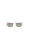 Linda Farrow X Sara Shakeel Debbie Floral Printed Sunglasses In Gray