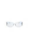 Linda Farrow X Sara Shakeel Debbie Rectangle Framed Sunglasses In Blue