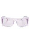 Linda Farrow X The Attico Andre Oversize-frame Sunglasses In Purple