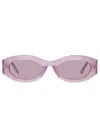 Linda Farrow X The Attico Berta Oval Sunglasses In Purple