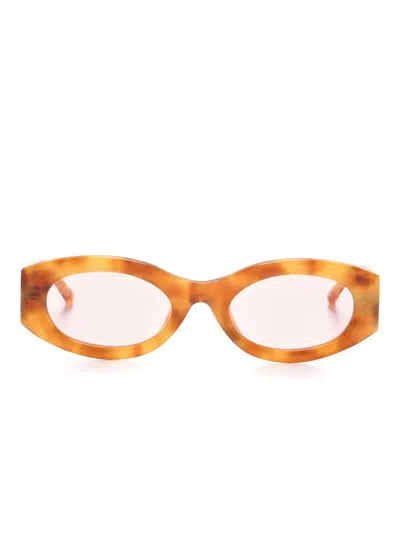 Linda Farrow X The Attico Berta Sonnenbrille In Orange
