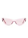 Linda Farrow X The Attico Dora Cat-eye Sunglasses In Pink
