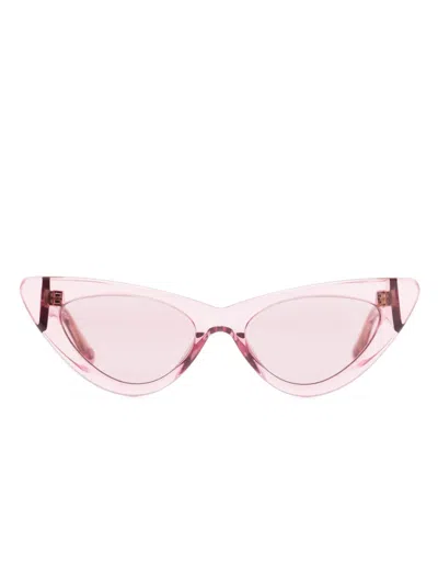 Linda Farrow X The Attico Dora Cat-eye Sunglasses In Pink