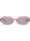 Linda Farrow X The Attico Irene Geometric-frame Sunglasses In Purple