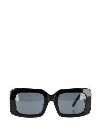 Pre-owned Linda Farrow X The Attico Jorja Square-frame Sunglasses In Black