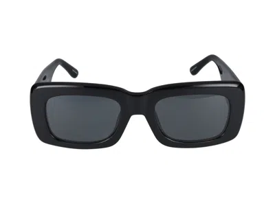 Linda Farrow X The Attico Marfa Square Frame Sunglasses In Black