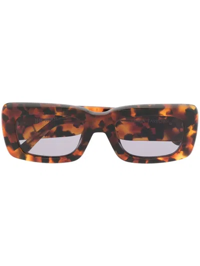 Linda Farrow Tortoiseshell-frame Sunglasses In Brown