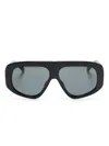 Linda Farrow X The Attico Oversized-frame Sunglasses In Black