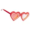 Linda Farrow Yazbukey Red Heart Frame Sunglasses In Red