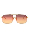 Linda Farrow Seren Sunglasses In Gold