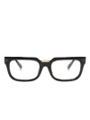 Linda Farrow Yoan Rectangle-frame Glasses In Black