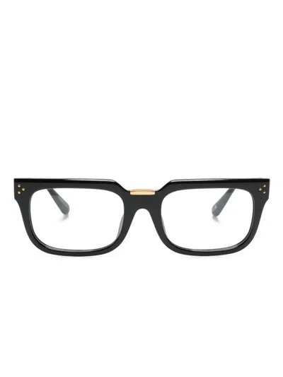 Linda Farrow Yoan Rectangle-frame Glasses In Black