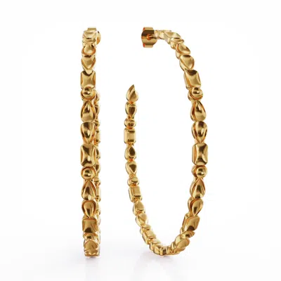 Linda Fiore Women's Adeline Hoop Earrings Gold Vermeil