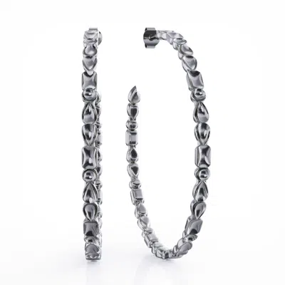 Linda Fiore Women's Adeline Hoop Earrings Sterling Silver
