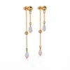 Linda Fiore Women's Gold / White Ava Double Pearl Earring Gold Vermeil