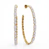 Linda Fiore Women's Green Adeline Creme Enamel Hoop Earrings Gold Vermeil
