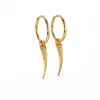 Linda Fiore Women's Horn Earrings Gold Vermeil